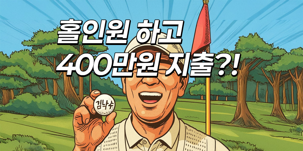 김부장 김낙수는 홀인원하고 얼마를 썼을까?